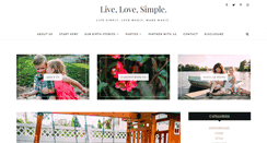 Desktop Screenshot of livelovesimple.com